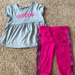 Adidas baby girl leggings and dress top